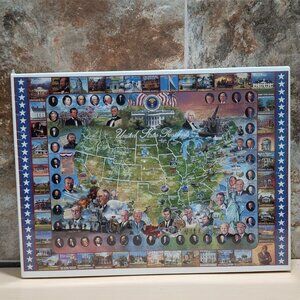 White Mountain Puzzles US Presidents 1000 Piece Jigsaw Puzzle 1994 New Sealed